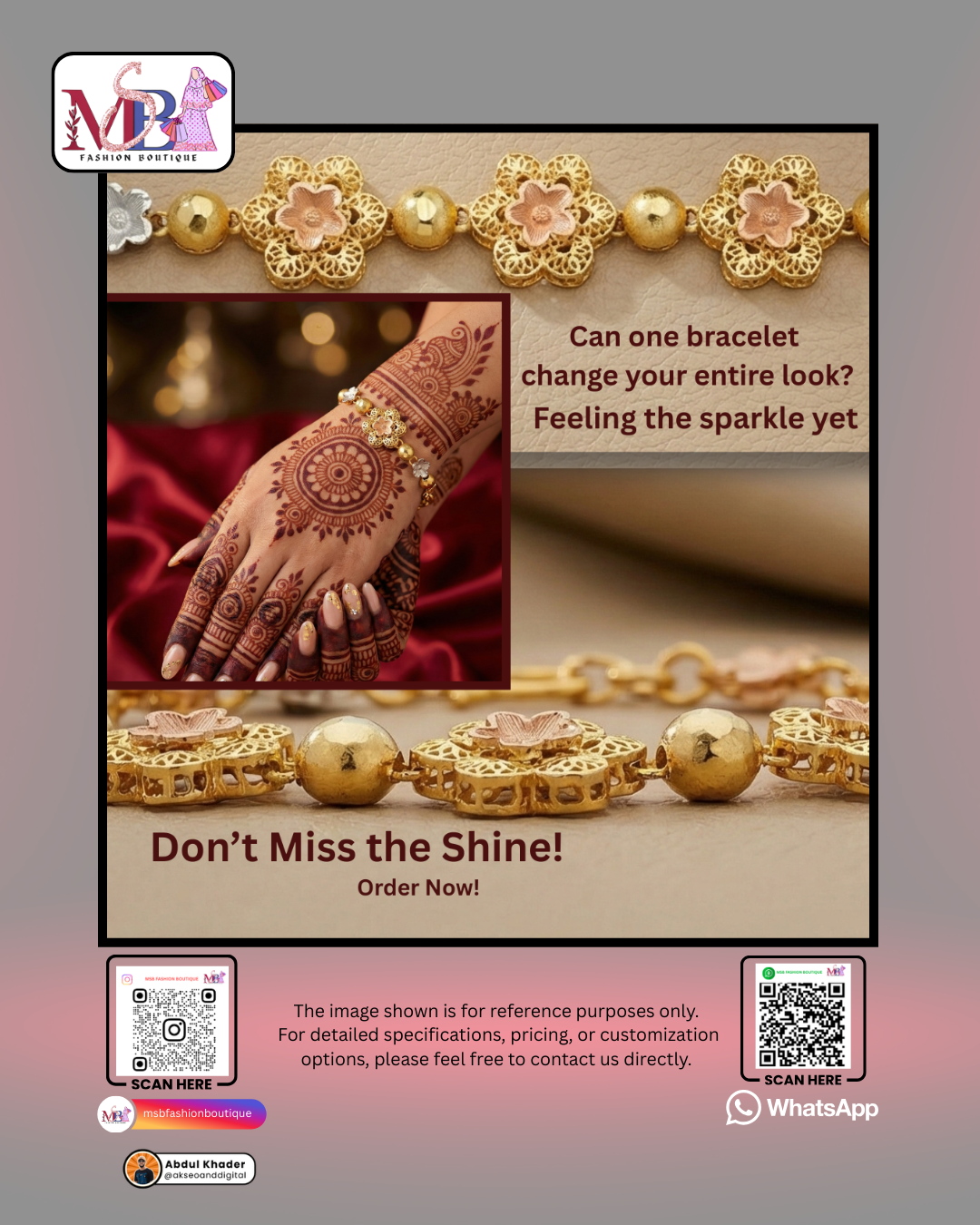 One Gram Gold Plated Floral Bracelet